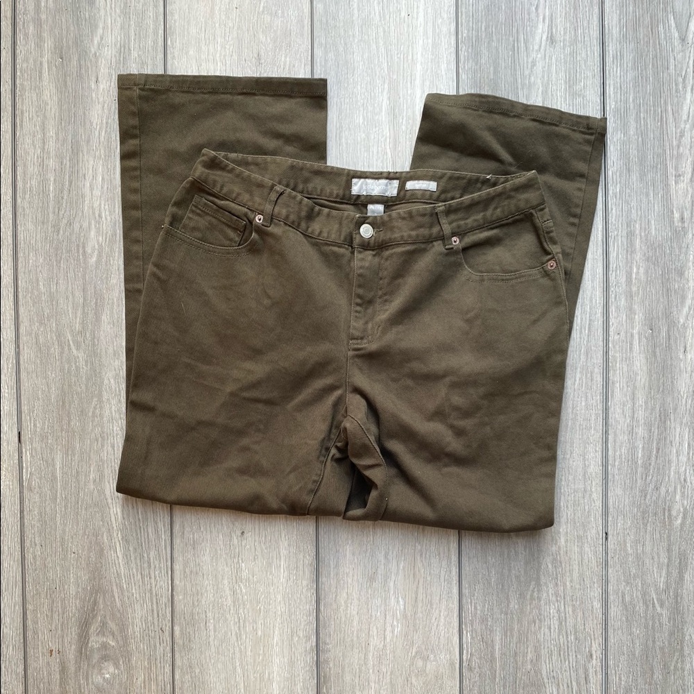 Liz Claiborne Olive Denim Pants